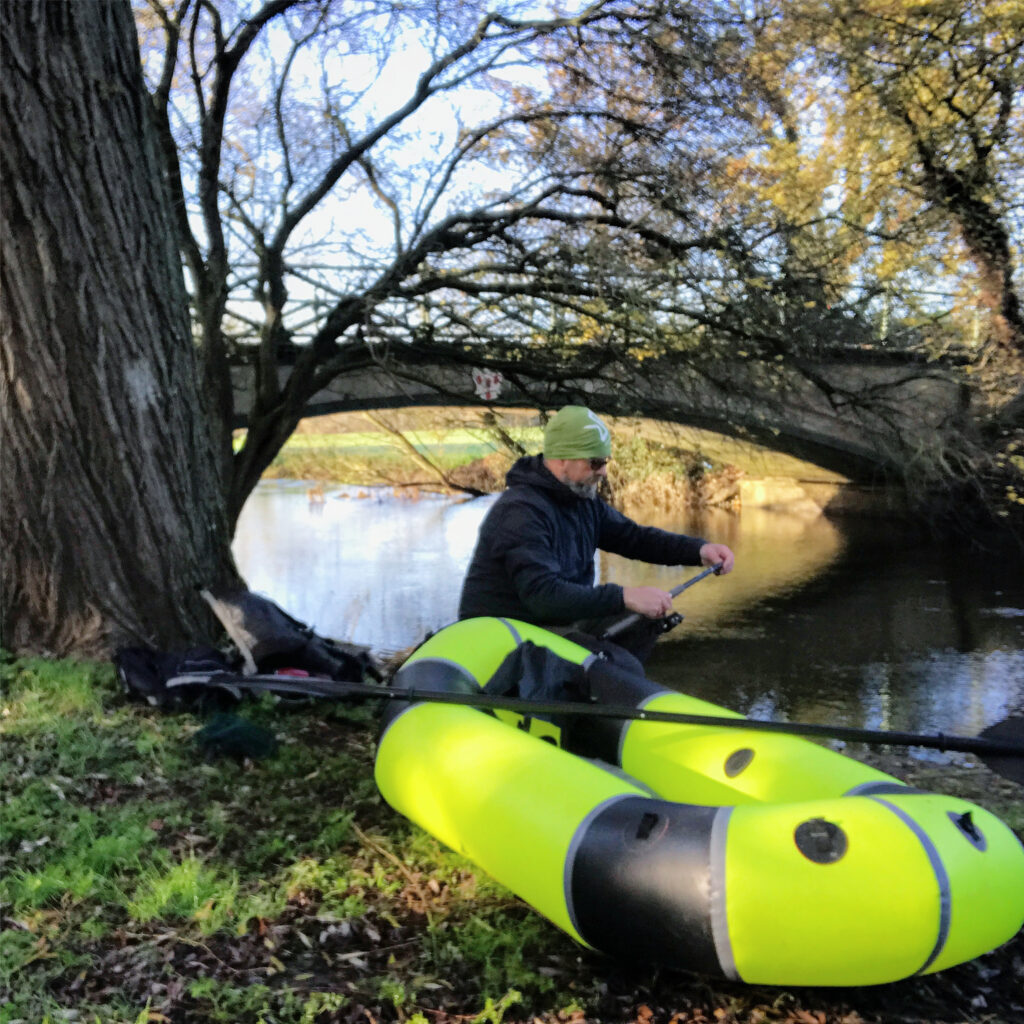 Packrafting on the River Waveney from Homersfield.